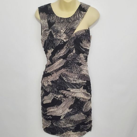 BCBGMAXAZRIA Nylon "Roxanne" Printed Cocktail Dress (D335) SIZE M - Picture 2 of 8